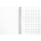 OXFORD Romance A6 Rigid Card Backboard Twin-wire Squared Notebook 50 Sheets