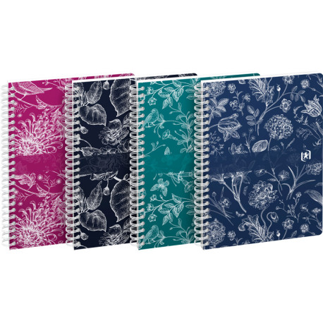 OXFORD Romance A5 Rigid Card Backboard Twin-wire Squared Notebook 60 Sheets