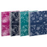 OXFORD Romance A5 Rigid Card Backboard Twin-wire Squared Notebook 60 Sheets