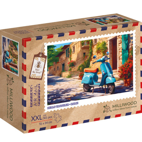 Wooden Puzzle Hello Traveler-Roma 500pcs., Milliwood