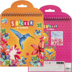 Stickers by Numbers Colibri 12 Designs 24x20cm, Creative Craft