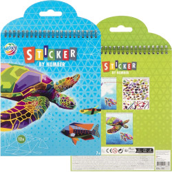 Stickers by Numbers Turtle 12 Designs 24x20cm, Creative Craft