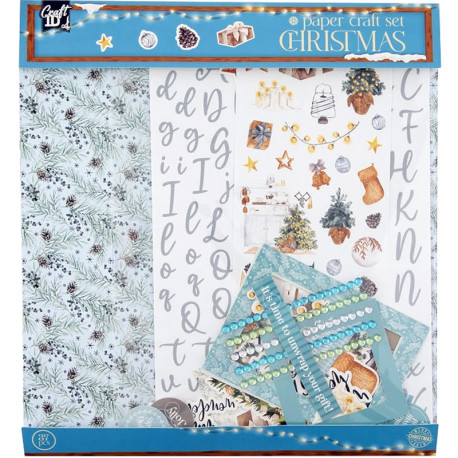 Paper Craft Set Xmas 37pcs., Creative Craft
