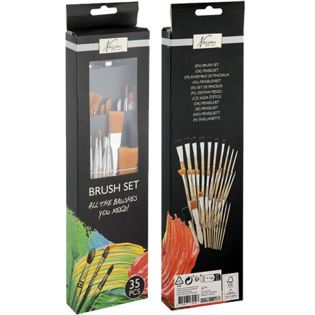 Brush Set 35pcs., Nassau Fine Art
