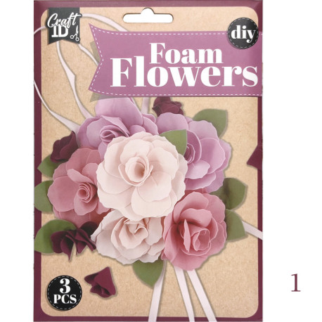 Foam Flowers 3pcs., Creative Craft