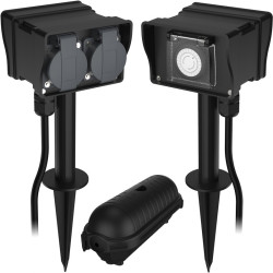 Outdoor Timer AES8 with 2 Sockets, Ansmann