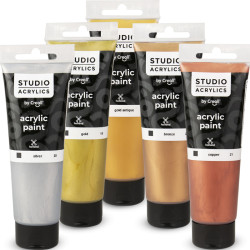 Akrila krāsas Studio Acrylics Metallic 120ml, Creall