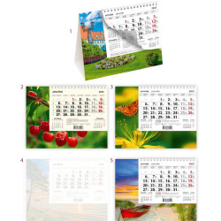 Desk Calendar Pyramid, Trilines