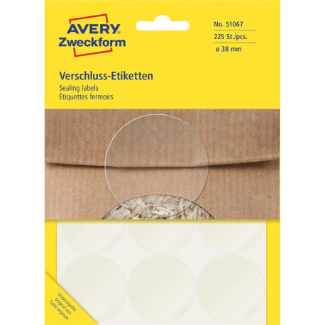 Līmlentes aplīši ⌀38mm 225gab., Avery Zweckform
