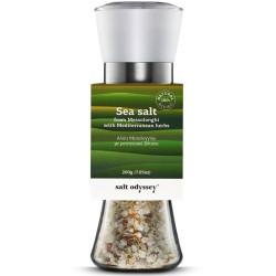 Sea Salt from Messolonghi with Mediterranean herbs 160g, Salt Odyssey