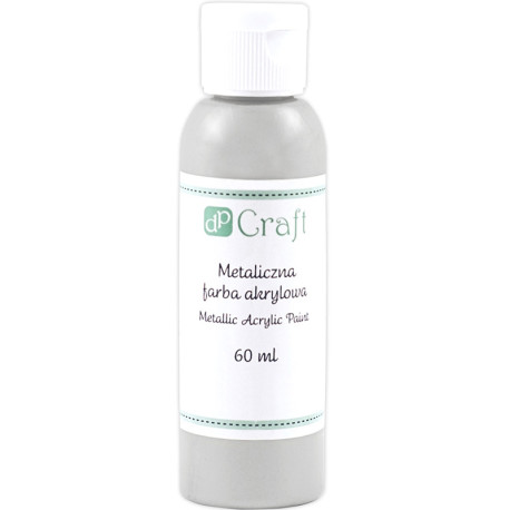 Metallic Acrylic Paint Silver 60ml, DP Craft