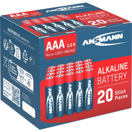 Alkaline Battery AAA / LR03 1.5V 20 pcs. box, Ansmann