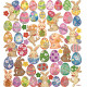 Stickers Easter Eggs and Bunnies 56pcs., DP Craft