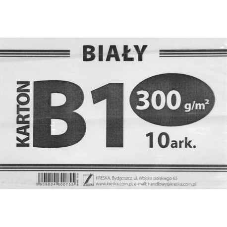 White Cardboard B1 300g/m², Kreska