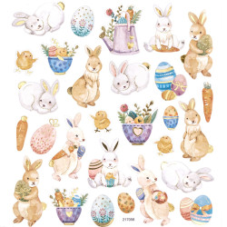 Stickers Easter Eggs and Bunnies 28pcs., DP Craft