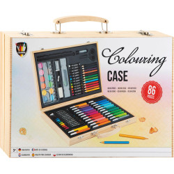 Art Set in Wooden Box 86pcs., Creative Craft