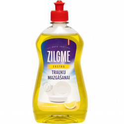 Trauku mazgāšanas līdzeklis ar citronu smaržu Zilgme Ekstra 450ml, Spodrība