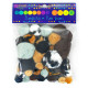 Assorted Plush Pompons Animal Prints 56pcs., DP Craft