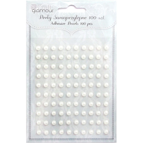 Adhesive Pearls Ivory 5mm 100pcs., DP Craft