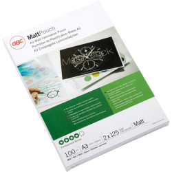 Laminating Pouches Matt A3 125 microns 100pcs, GBC