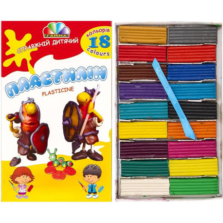 Plasticine 18x20g, Gamma