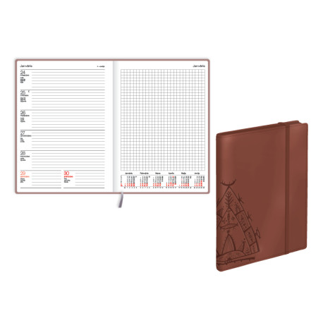 Quadro Trend Chocolate Bronze, mākslīgās ādas vāki