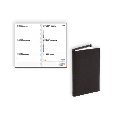 Pocket ar spirāli, mākslīgās ādas vāki