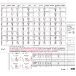 Calendar Simple A4, Balts