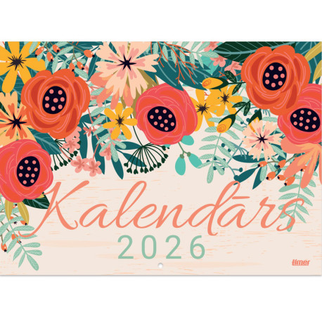 Wall Calendar Color A4, Timer