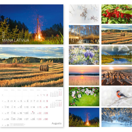 Wall Calendar Latvija, Balts