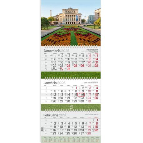 Wall Calendar Standart Rīga, Balts