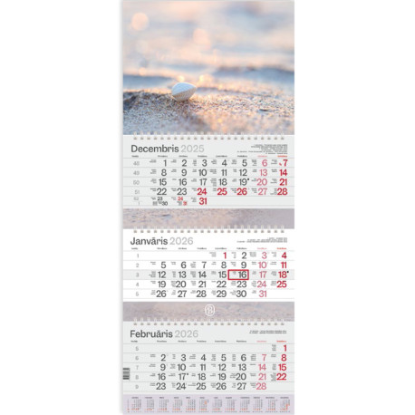 Wall Calendar Standart Jūra, Balts