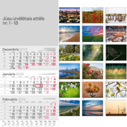 Wall Calendar Primus Stapled, Balts