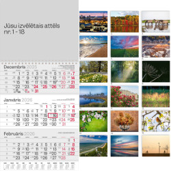 Wall Calendar Primus with Spiral, Balts