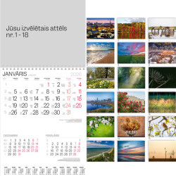 Wall Calendar Bonus with Spiral, Balts