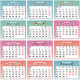 Wall Calendar Color A4, Timer