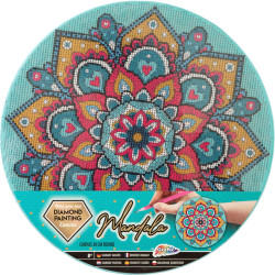 Dimantu glezna Mandala (zaļa) ⌀30cm, Craft Sensations