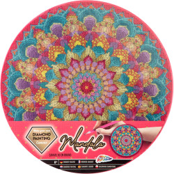 Dimantu glezna Mandala (sarkana) ⌀30cm, Craft Sensations