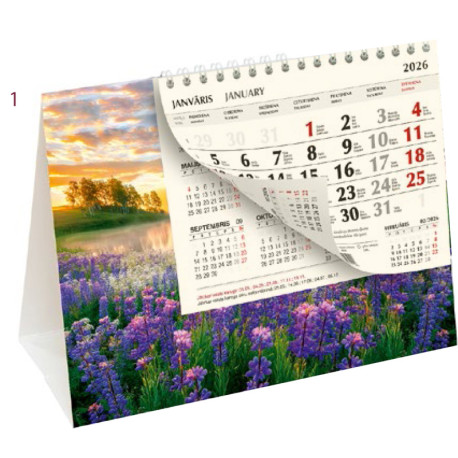 Desk Calendar Pyramid, Trilines