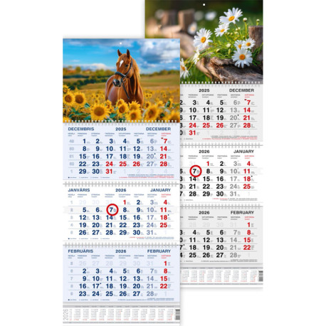 Sienas kalendārs Standart (četrdaļīgs), Mobile Serviss