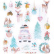 Glitter Stickers Jolly Christmas 23pcs., DP Craft