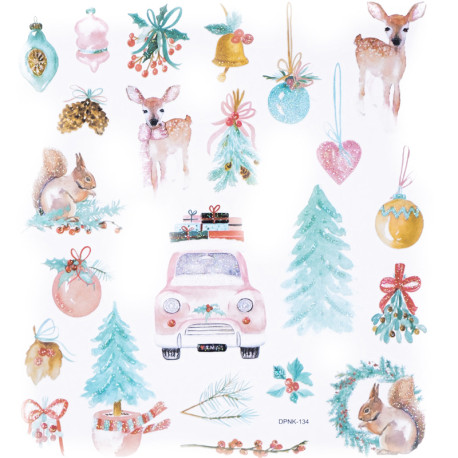 Uzlīmes Jolly Christmas (ar mirdzumiem) 23gab., DP Craft