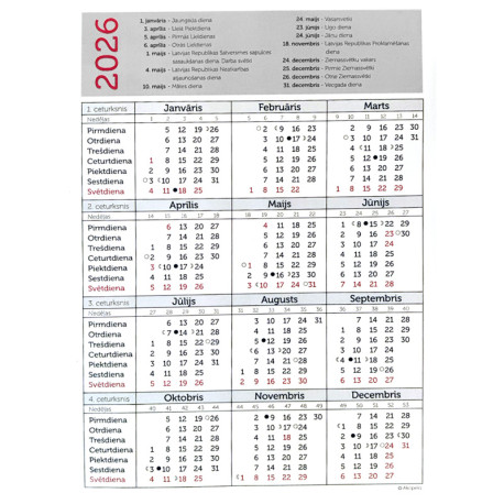 Darba laika kalendārs, Akopeks