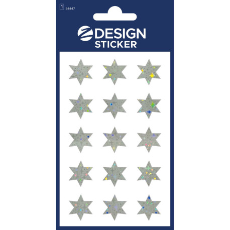 Uzlīmes 54447 (mirdzošas sešstaru zvaigznes), Avery Zweckform
