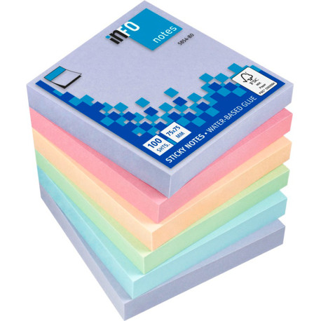 Sticky Notes 75x75mm 100 Sheets Inspiration, Info Notes