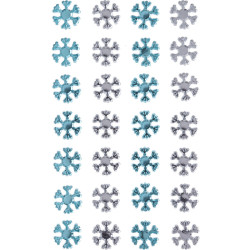 Adhesive Crystal Snowflakes 28pcs., DP Craft