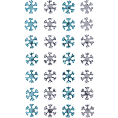 Adhesive Crystal Snowflakes 28pcs., DP Craft