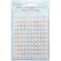 Adhesive Pearls Cream 5mm 100pcs., DP Craft
