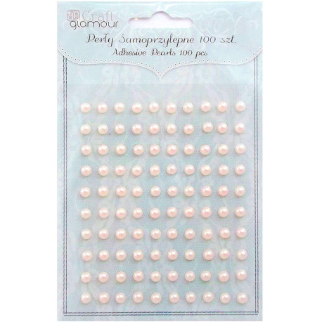 Adhesive Pearls Cream 5mm 100pcs., DP Craft