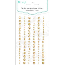 Adhesive Pearls Gold 120pcs., DP Craft